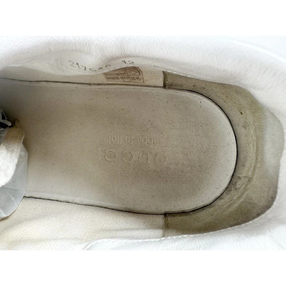 Gucci Men's White Leather Dapper Dan Lowtop Sneaker Size 12 G US 13